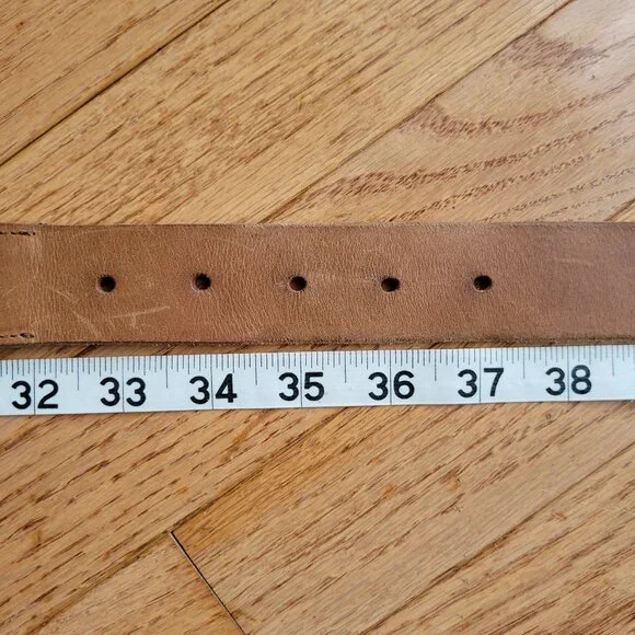 Lucky Brand Multi Embroidered Aztec Boho 100% Leather Belt Brown - Picture 13 of 16